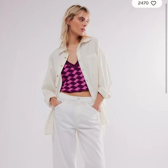 Free People Lola Top-AMARANTH FLOWER COMBO Size Large NWOT RT $78 - Picture 4 of 7